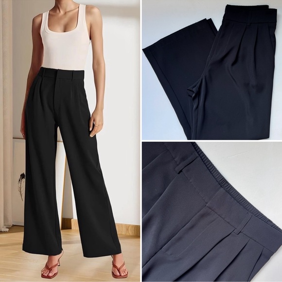 Sarin Mathews High Waist Wide Leg Pleated Pants - Picture 1 of 10